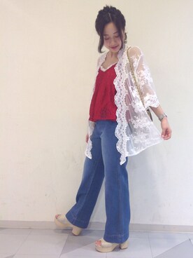 「Chico（チコ）のアイテム（その他アウター）」を使った、kanakoさん（レディース・157cm）の春コーディネート