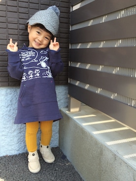 「SEVENDAYS=SUNDAY（セブンデイズサンデイ）のアイテム（ワンピース/ドレス）」を使った、airinmamaさん（キッズ・80cm）の秋コーディネート