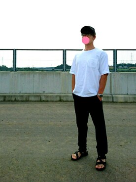 「COMME CA ISM（コムサイズム）のアイテム（キャップ）」を使った、こーさん（メンズ・174cm）の秋コーディネート