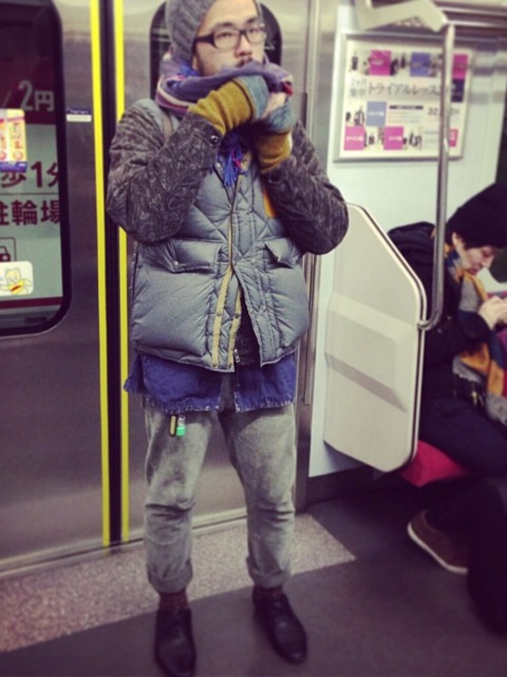 「undercoverism、 wtaps、2013年、ラストWEAR！」｜「UndercoverismのJ4004（ダウンベスト）」を使った、JoeJoさん（メンズ・175cm）の冬コーディネートの1枚目の写真
