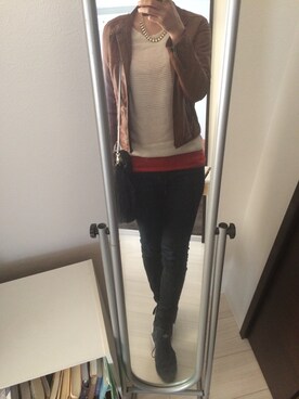 まめさん（レディース・172cm）の春コーディネート