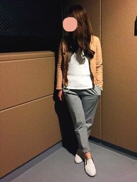 「nitca（ニトカ）のアイテム（ノーカラージャケット）」を使った、pipiさん（レディース・158cm）の春コーディネート
