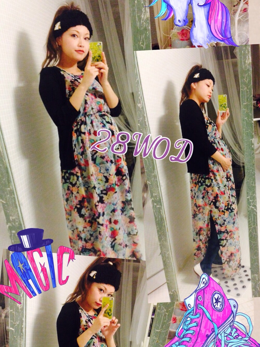 「TOPSHOP、マタニティ、マタニティー、おうちスタイル」｜「TOPSHOPのアイテム（ワンピース、その他）」を使った、ricocoさん（レディース・161cm）の秋コーディネートの1枚目の写真