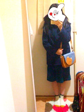 「アイテム（レッグウェア）」を使った、moekoさん（レディース・159cm）の冬コーディネート