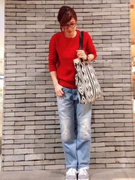 「どカジュアル」｜atsumiさん（レディース・163cm）の秋コーディネート
