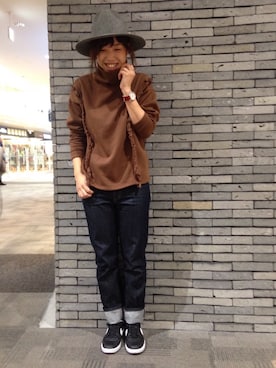 「NIKE（ナイキ）のNIKE/ナイキ グランドテラス 654495（スニーカー）」を使った、atsumiさん（レディース・163cm）の秋コーディネート