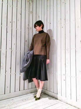 「G.V.G.V.（ジーヴィージーヴィー）のアイテム（その他アウター）」を使った、YUMIKO_ICHIIさん（レディース・162cm）の冬コーディネート