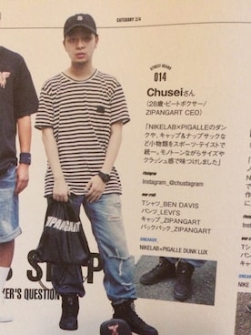 「BEN DAVIS/PROJECT LINE（ベンデイビスプロジェクトライン）のアイテム」を使った、HWLNGINSTさん（メンズ・165cm）の秋コーディネート