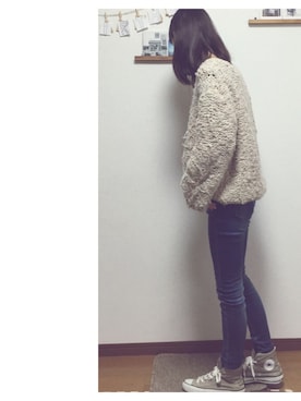 「UNIQLO（ユニクロ）のWOMEN ウルトラストレッチジーンズ（デニムパンツ）」を使った、Lilychouchouさん（レディース・163cm）の秋コーディネート