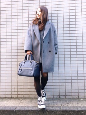 「STUDIOUS（ステュディオス）のアイテム（その他）」を使った、Tomomi Watanabeさん（レディース・150cm）の冬コーディネート