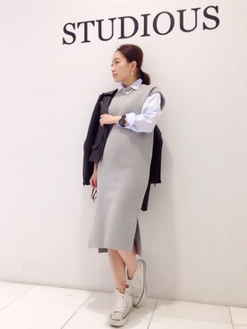 Tomomi Watanabeさん（レディース・150cm）の冬コーディネート