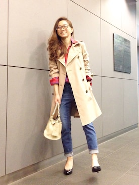 「STUDIOUS（ステュディオス）のアイテム（その他）」を使った、Tomomi Watanabeさん（レディース・150cm）の冬コーディネート