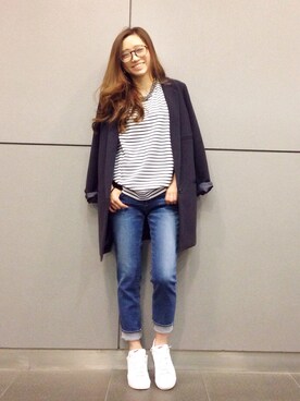 Tomomi Watanabeさん（レディース・150cm）の冬コーディネート