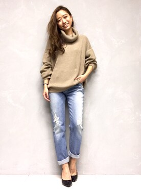 Tomomi Watanabeさん(レディース・150cm)の冬コーディネート