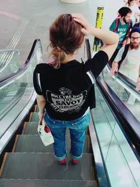 「SAVOY（サボイ）のアイテム」を使った、yucaさん（レディース・155cm）の夏コーディネート