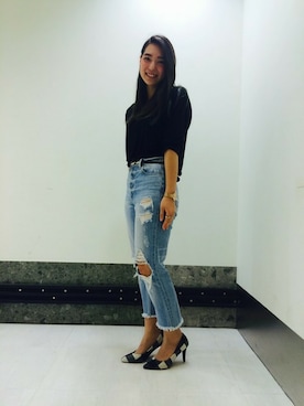 「ブロックチェック」｜ORientalTRafficルミネ横浜さん（レディース・166cm）の夏コーディネート