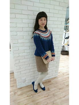 「カラーパンプス」｜ORientalTRafficルミネ横浜さん（レディース・160cm）の冬コーディネート