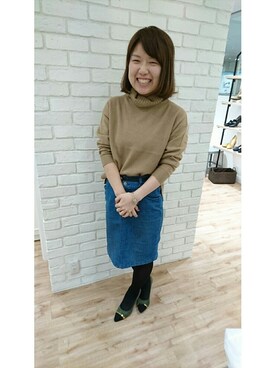 「カラーパンプス」｜ORientalTRafficルミネ横浜さん（レディース・166cm）の冬コーディネート