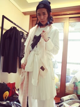 「LouisVuitton」｜「アイテム（ニットキャップ/ビーニー）」を使った、weiさん（レディース・168cm）の冬コーディネート