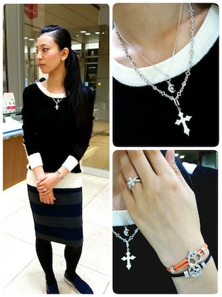 ローリーロドキン　ミックスオープンゴシックチェーン　約49cm MIX OPEN GOTHIC / OPEN DIAMOND SHAPED / CROSS LINK CHAIN
