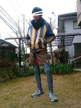 「アイテム（その他アウター、ゴールド系）」を使った、K-GO.Uさん（メンズ・167cm）の冬コーディネート