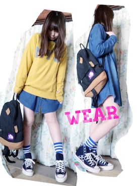 「スウェット×シャツ」｜「アイテム（その他）」を使った、☆kiraky☆さん（レディース・156cm）の春コーディネート
