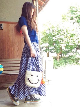 「ニコちゃん」｜「アイテム（その他）」を使った、☆kiraky☆さん（レディース・156cm）の夏コーディネート