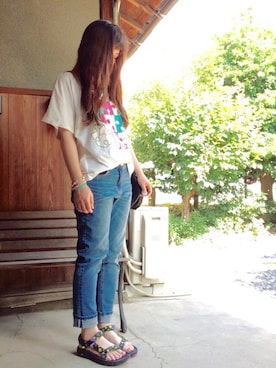 「テーパードデニム」｜☆kiraky☆さん（レディース・156cm）の夏コーディネート