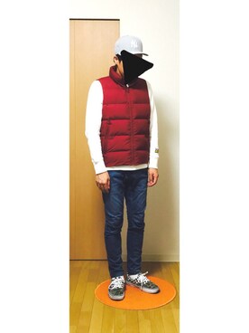 「BLUE BLUE（ブルーブルー）のアイテム（スウェット）」を使った、スーさん（メンズ・173cm）の秋コーディネート