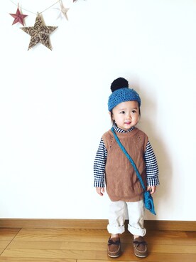 *𝙰𝙽𝚂_𝙼𝙴*さん（キッズ・80cm）の冬コーディネート