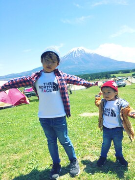 「アイテム（マウンテンパーカー、イエロー系）」を使った、*𝙰𝙽𝚂_𝙼𝙴*さん（キッズ・80cm）の春コーディネート