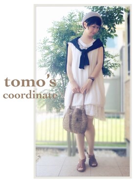 「pas de calais（パドカレ）のアイテム（ワンピース/ドレス）」を使った、tomotomoさん（レディース・168cm）の夏コーディネート
