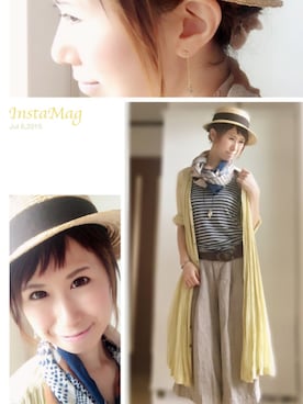 「pas de calais（パドカレ）のアイテム（ワンピース/ドレス）」を使った、tomotomoさん（レディース・168cm）の夏コーディネート