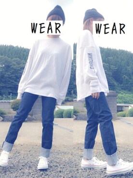 「CONVERSE（コンバース）のconverse（コンバース） ALL STAR OX（オールスターOX）（スニーカー）」を使った、eriさん（レディース・149cm）の秋コーディネート