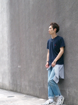 「リーバイス」｜浅井俊助さん（メンズ・178cm）の夏コーディネート