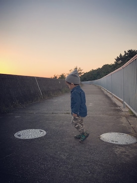 「お散歩」｜「アイテム（その他）」を使った、junjunさん（キッズ・80cm）の秋コーディネート