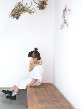 「七五三」｜「アイテム（バレエシューズ）」を使った、hicoさん（キッズ・90cm）の秋コーディネート