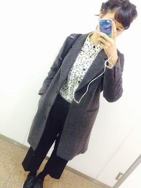 「IENA」｜「アイテム（チェスターコート）」を使った、美里さん（レディース・167cm）の冬コーディネート