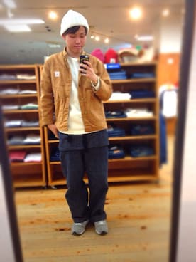 「POINTER BRAND（ポインターブランド）のアイテム（ジャケット/アウター）」を使った、けーちゃんさん（メンズ・168cm）の春コーディネート