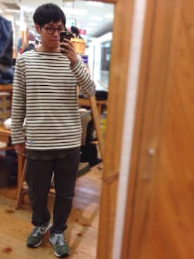 「グレーパンツ」｜けーちゃんさん（メンズ・168cm）の秋コーディネート