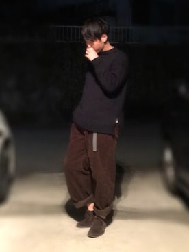 「Cafeina（カフェイナ）のアイテム」を使った、けーちゃんさん（メンズ・168cm）の秋コーディネート