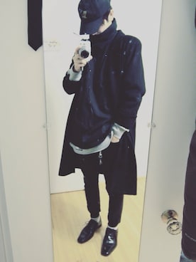「TOPMAN（トップマン）のアイテム（ブーツ）」を使った、dさん（メンズ・185cm）の冬コーディネート