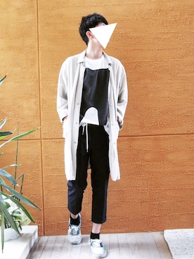 「long clothing（ロングクロージング）のアイテム」を使った、dさん（メンズ・185cm）の夏コーディネート