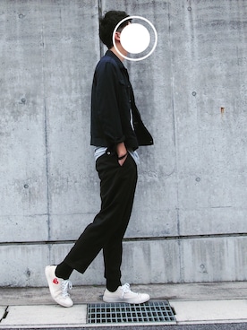 「COMME CA ISM（コムサイズム）のアイテム（ブルゾン）」を使った、dさん（メンズ・185cm）の秋コーディネート