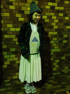 「B.L.U.E（ビーエルユーイー）のアイテム（ワンピース/ドレス）」を使った、ふ ゆさん（レディース・147cm）の冬コーディネート