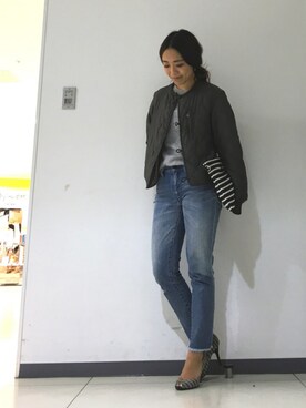 「45R」｜「アイテム（ブルゾン）」を使った、akikoさん（レディース・152cm）の冬コーディネート