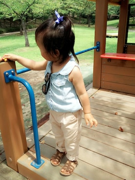 「babygap」｜「アイテム（チノパンツ）」を使った、Rei＊さん（キッズ・90cm）の夏コーディネート