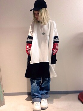 「BIG SMITH（ビッグスミス）のアイテム」を使った、HANAさん（レディース・155cm）の冬コーディネート