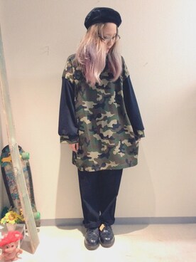 「grace（グレース）のアイテム（ハンチング/ベレー帽）」を使った、HANAさん（レディース・155cm）の秋コーディネート