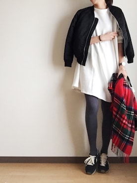 「MACPHEE（マカフィー）のアイテム（ジャケット/アウター）」を使った、minminmaaaさん（レディース・168cm）の冬コーディネート
